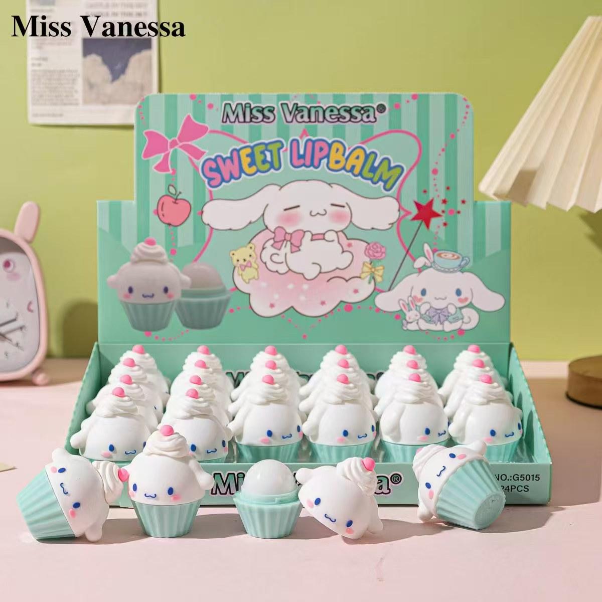 cross-border new miss vanessa cartoon vaseline lip balm anti-chapping hydrating lip balm moisturizing repair Item Picture
