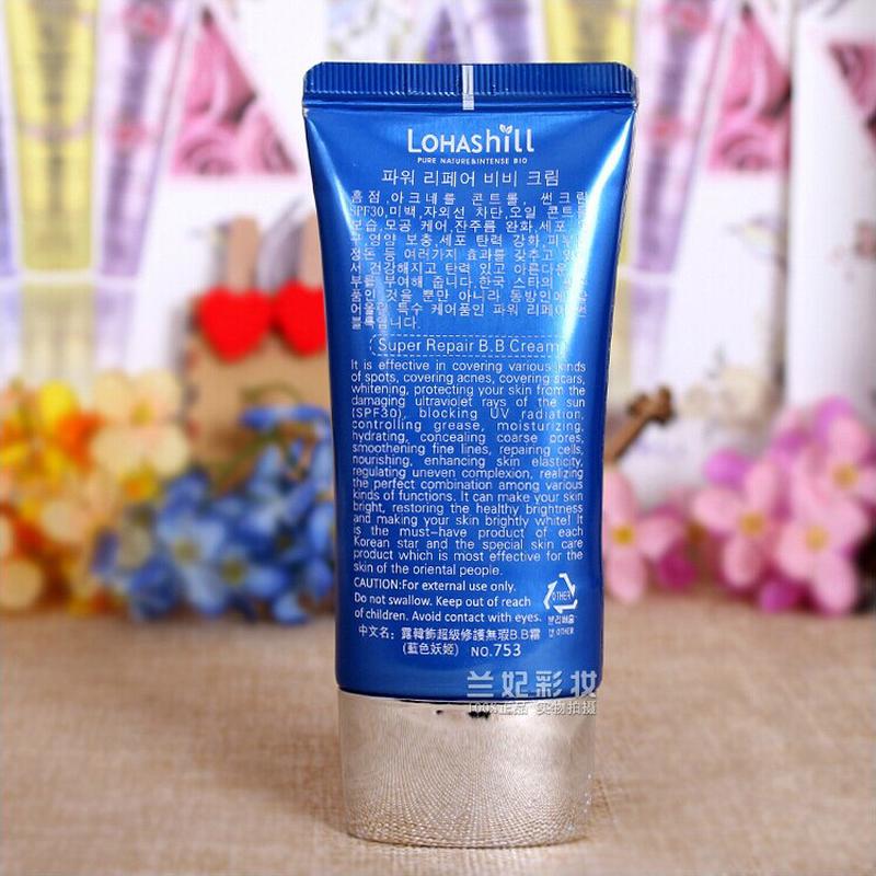 Makeup Lohashill Lohashill Blue Enchantress Repair Concealer BB Cream Nourishing Moisturizing Oil Control Nude Makeup Foundation Specification drawing
