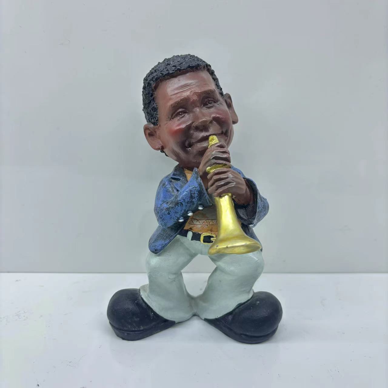 厂家直销 音乐人黑人笛子艺术摆件 树脂摆件产品