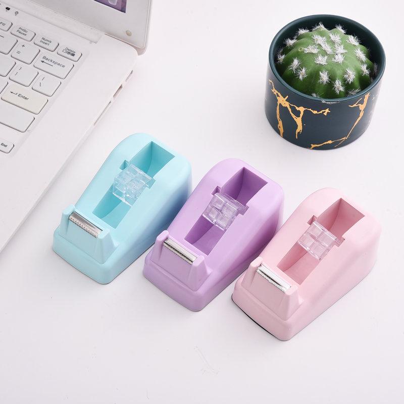 cute macaron tape base ins notebook creative desktop office tape cutter color transparent adhesive paper machine Specification drawing