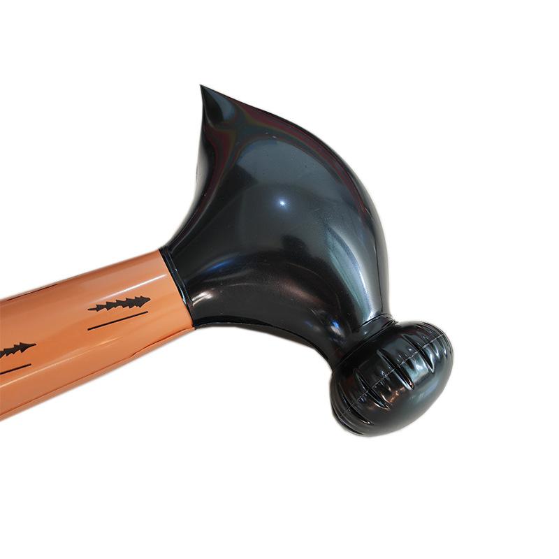large inflatable claw hammer pvc inflatable toys cross-border hot sale inflatable hammer wholesale wood grain wolf tooth hammer toys Item Picture
