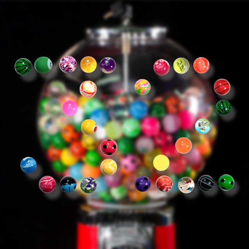 victor 32 elastic ball wholesale one yuan gashapon machine bouncy ball children's toy stall solid bouncing ball full figure