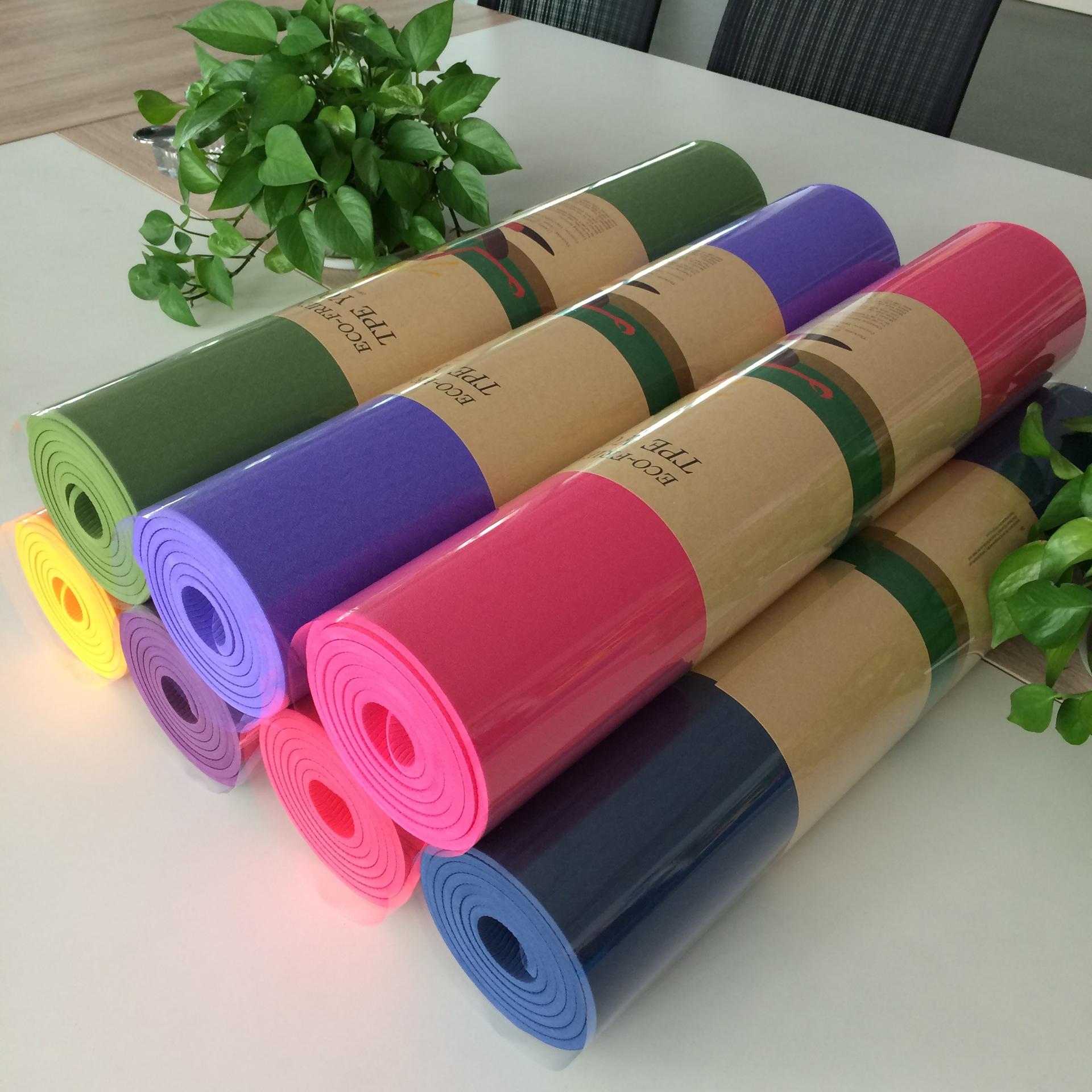 Beginner TPE Yoga Mat 6mm Gymnastic Mat Flat Support Yoga Mat Factory Wholesale Yoga Mat Dasheng Rubber and Plastic full figure