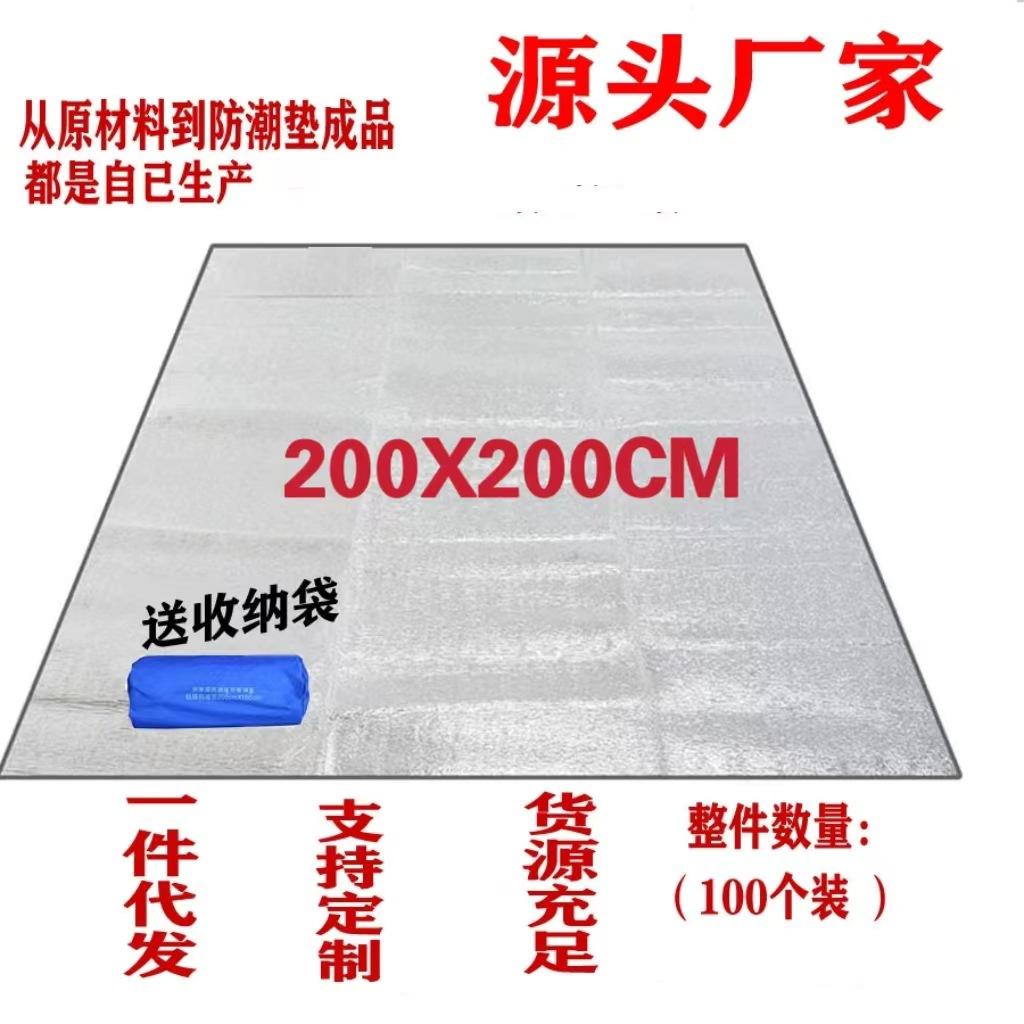 aluminum film pad 200 x200 double-sided aluminium film moisture proof pad picnic mat beach mat camping tent picnic mat wholesale