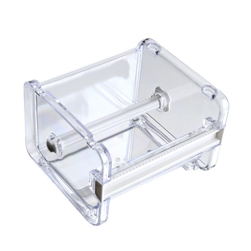 ins japanese style muji style mini multi-purpose tape base tape cutter office stationery adhesive tape storage box Item Picture