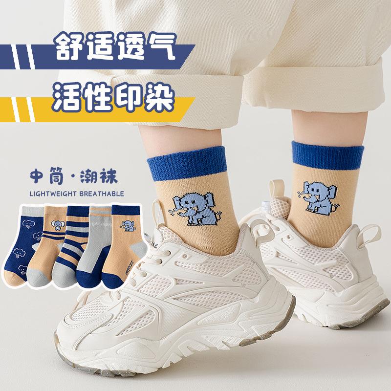 [popular] children's socks boys' socks tube socks baby and infant cartoon men and women spring, autumn and winter athletic socks
