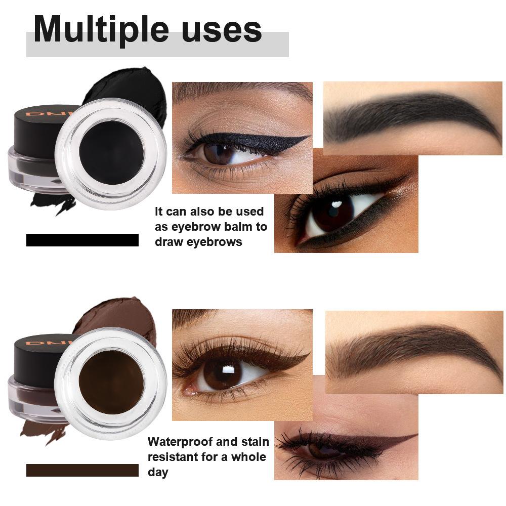 dnm two-color waterproof creamy eyeliner no stain on cup natural long lasting brow cream two-bottle package multicolor exclusive for cross-border Specification drawing