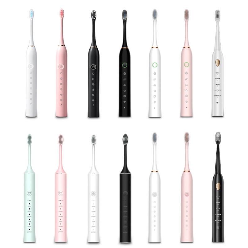 electric toothbrush rechargeable adult and children universal soft brush household portable waterproof toothbrush set cross-border wholesale Specification drawing
