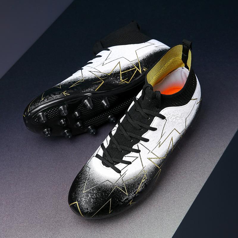 Cross-Border Foreign Trade High-Top Soccer Shoes Men's Wholesale FG Long Nail TF Broken Nail Student Adult Men and Women Training Football Shoes full figure
