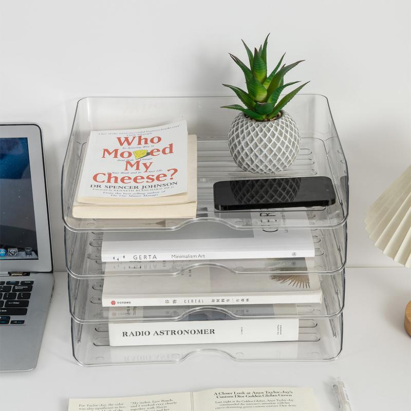 desktop stackable multi-layer a4 paper storage box flexible drawer office student storage cabinet file shelf