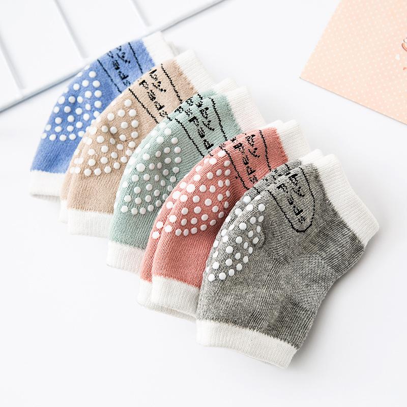 summer thin cotton breathable mesh non-slip baby and infant elbow pad foot sock drop-resistant knee toddler crawling children's knee pad
