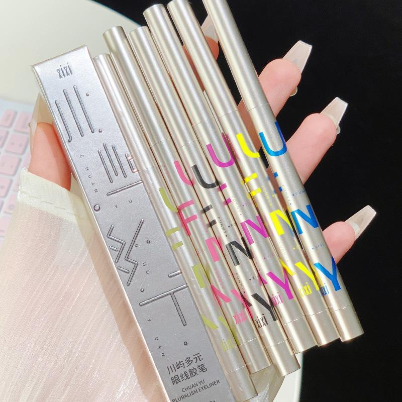 makeup xixi chuanyu multi-element eyeliner glue pen pearl broken diamond brightening lying silkworm eye shadow stick waterproof sweat-proof non-smudging full figure