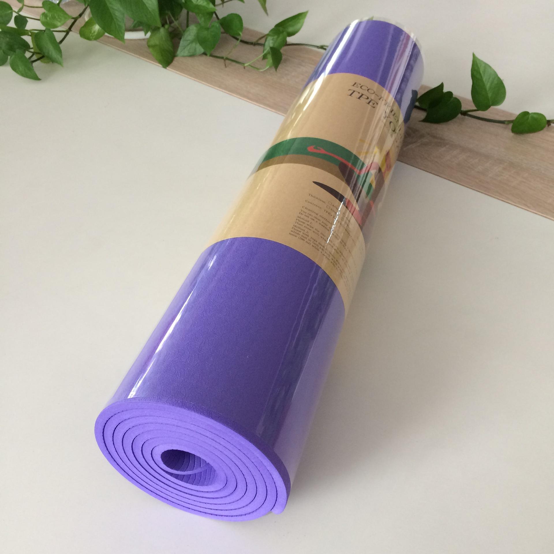 Beginner TPE Yoga Mat 6mm Gymnastic Mat Flat Support Yoga Mat Factory Wholesale Yoga Mat Dasheng Rubber and Plastic Specification drawing