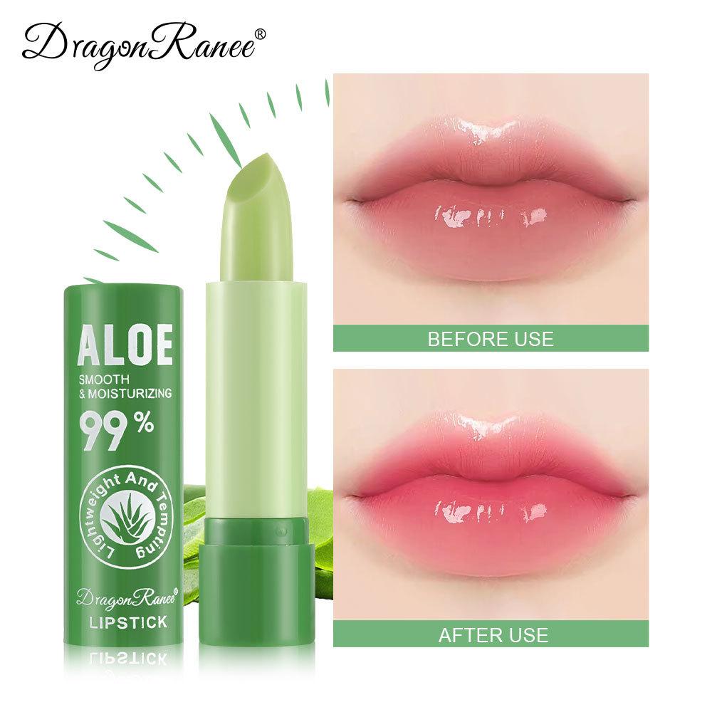 cross-border color changing lip balm female moisturizing and nourishing full lips color changing plain lipstick fruit temperature changing aloe lipstick full figure