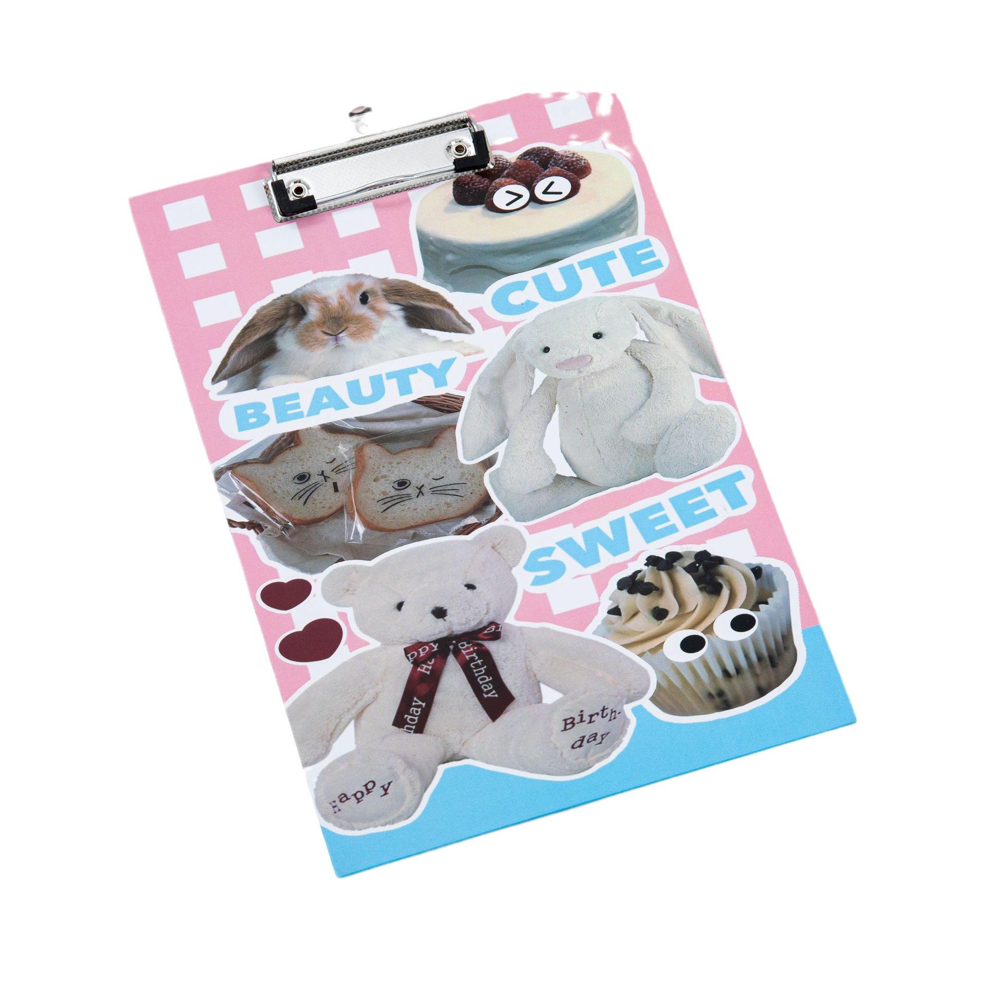 New Original American Style Plate Holder Retro A4 Paper Paper Paper Folder Thickened Cute Cartoon Writing Pad Cardboard Item Picture