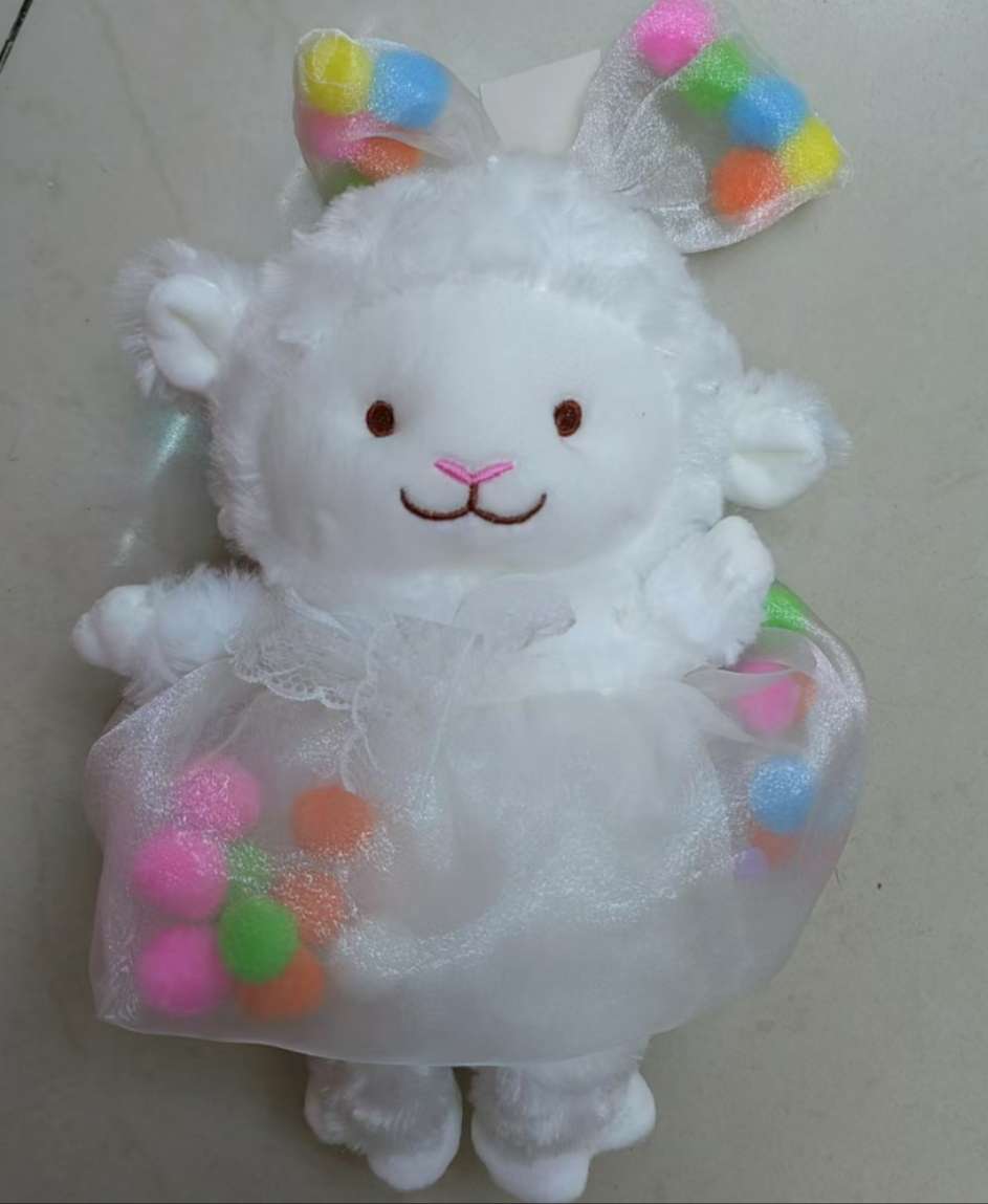 Little sheep plush toy, toy pillow blanket, pillow plush toy, comfortable and skin-friendly