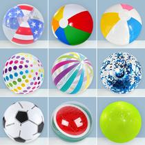 cross-border in stock pvc inflatable six-color ball advertising ball colorful ball children playing water toy ball outdoor playing water beach ball