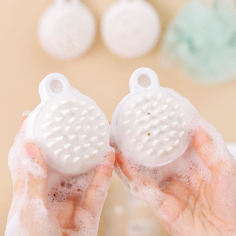 japanese style head washing fantastic cap massage comb head shampoo soft brush head scratching silicone shampoo brush cleaning scalp details Picture