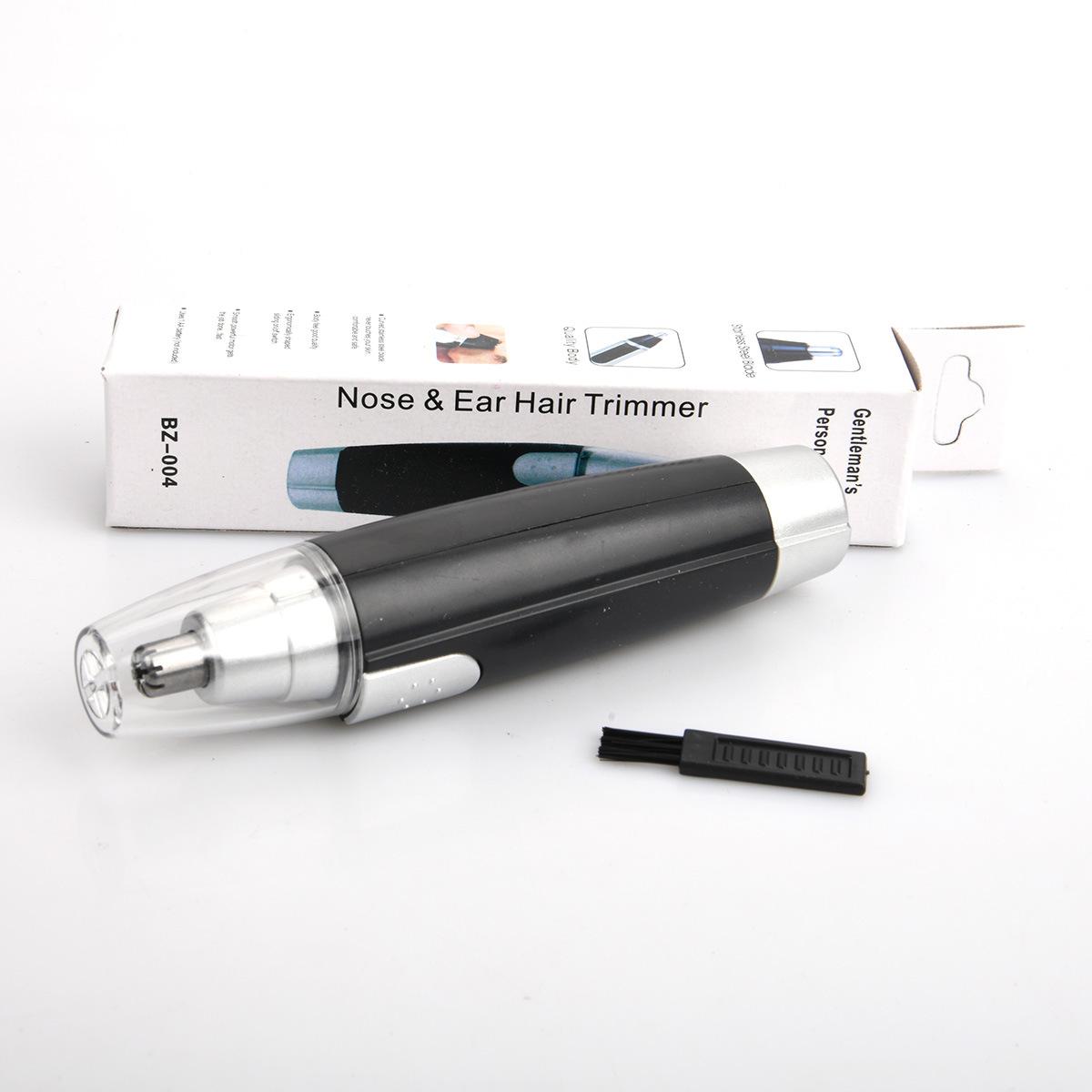 dry battery nose hair trimmer electric stainless steel men and women shaving vibrissac scissors black ear nose hair trimmer 54g