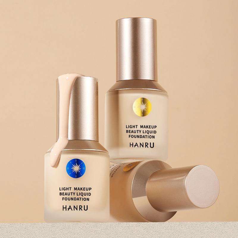 han ru liquid foundation clear freshing and moistrurizing waterproof smear-proof concealer moisturizing natural paste makeup mixed dry oily skin full figure