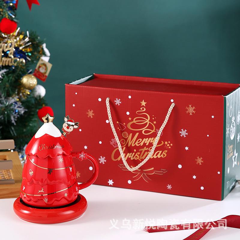 christmas cup thermal cup ceramic cup water cup coffee cup milk cup office tea cup with gift box