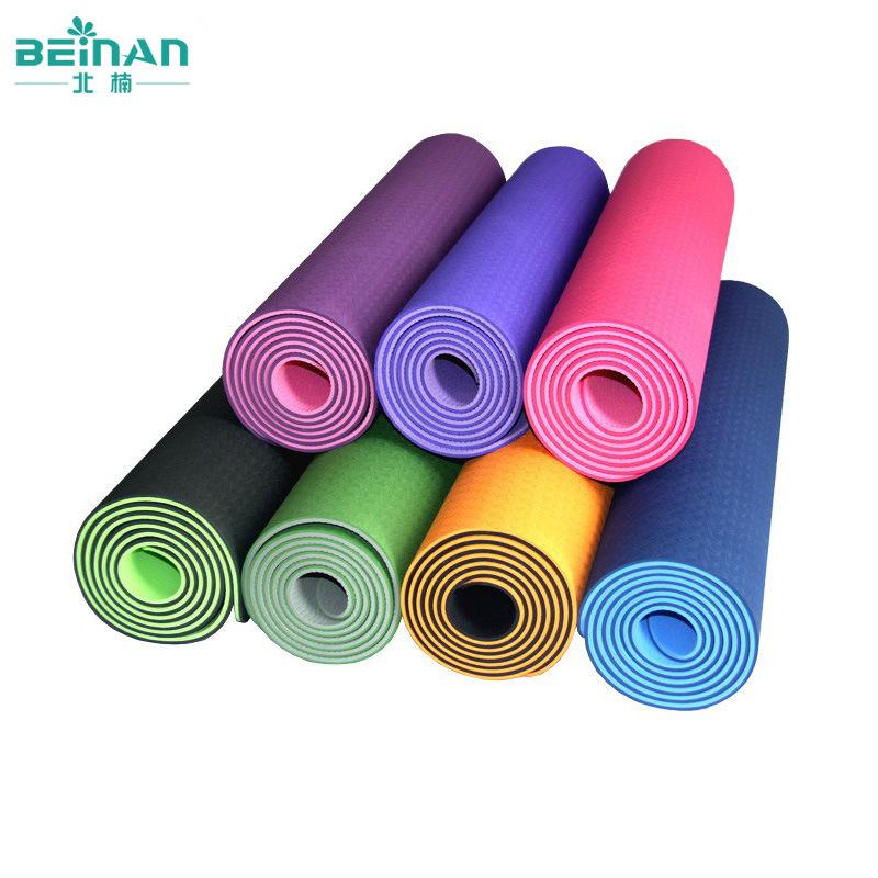 tpe yoga mat two-color thickened yoga mat dance widened yoga mat double-sided wholesale set yogamat