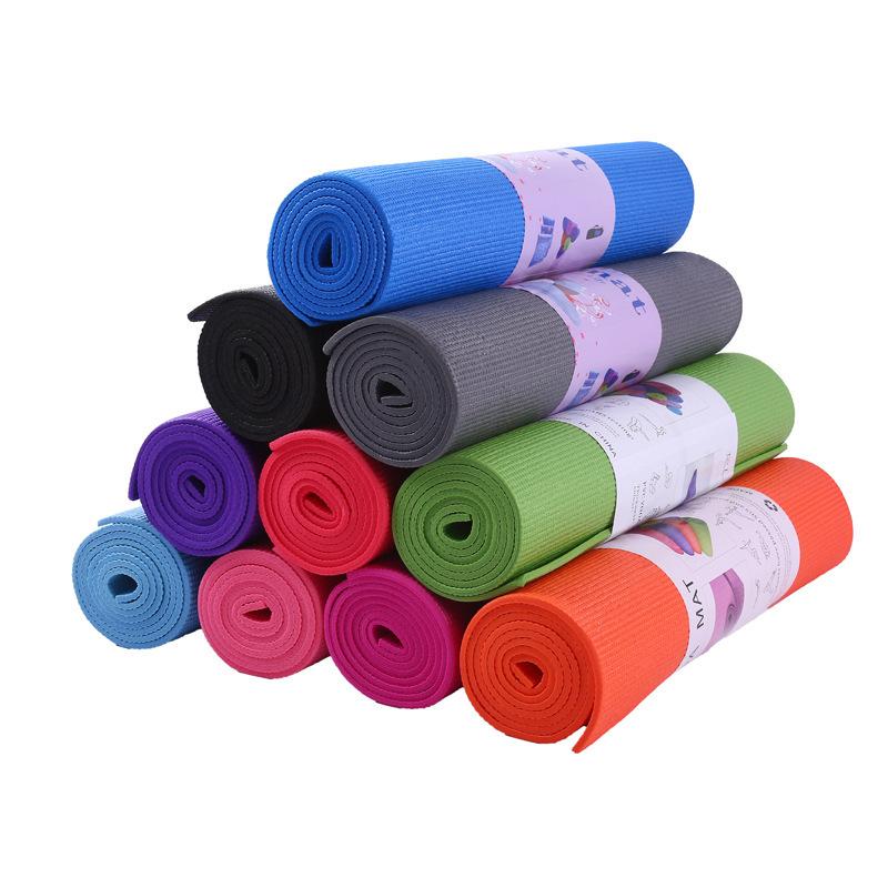 pvc yoga mat 6mm lengthened sit-ups mat thick non-slip mat yoga blanket sports fitness mat factory details Picture