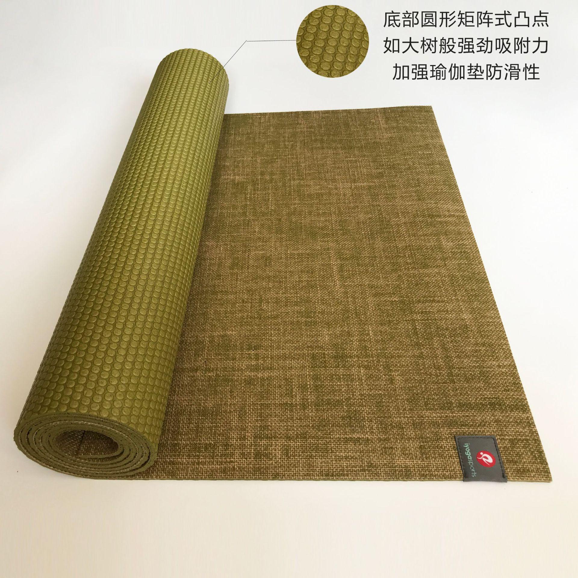 Natural Jute Yoga Mat Eco-friendly Natural Hessian Cloth Yoga Mat Linen Cloth Cushion Customizable Logo Specification drawing