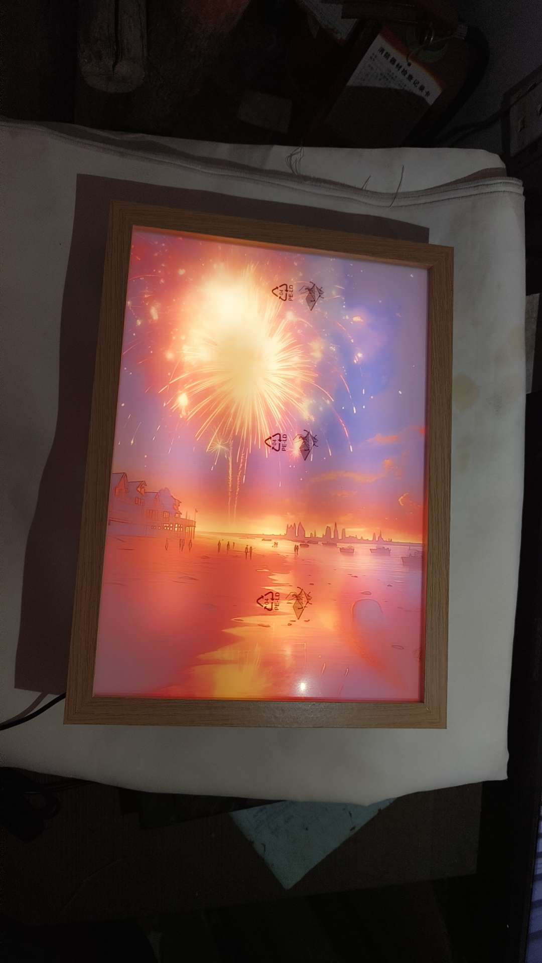 Light painting photo frame, wooden photo frame, metal photo frame, creative photo frame