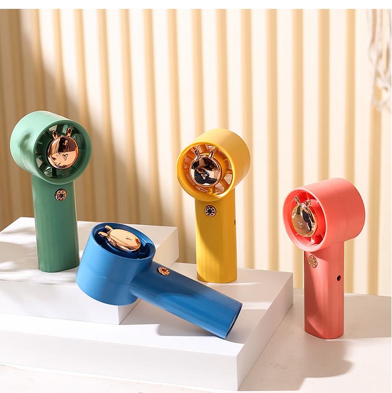 2023 new turbine handheld mini fan two-gear adjustment summer outdoor poet portable portable electric fan