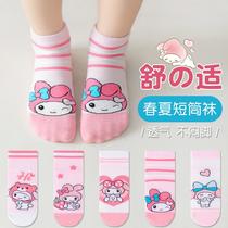 24 summer girls cartoon my melody mesh stockings student cute sweet baby girl short socks children baby's socks