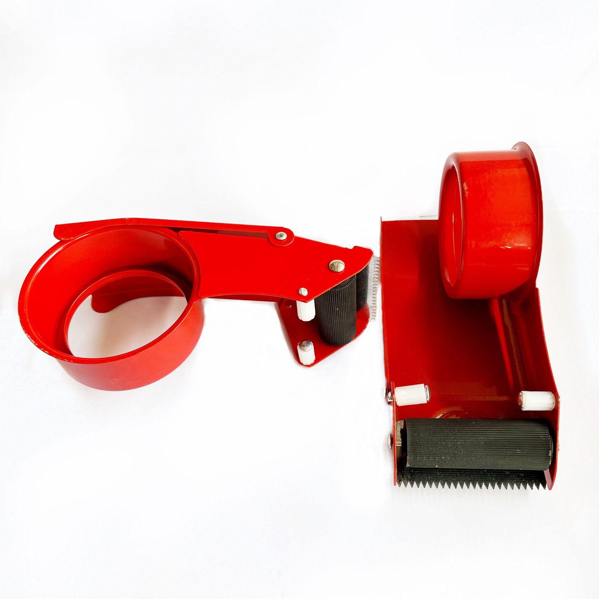 red 4.8cm metal block 60 wide transparent tape cutter carton sealer express packaging artifact adhesive paper machine Specification drawing