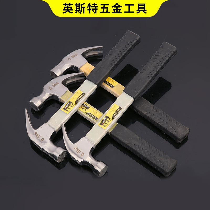 factory wholesale inster non-slip suction nail bakelite handle nail hammer 0.5kg claw hammer lengthened insulation handle nail hammer full figure