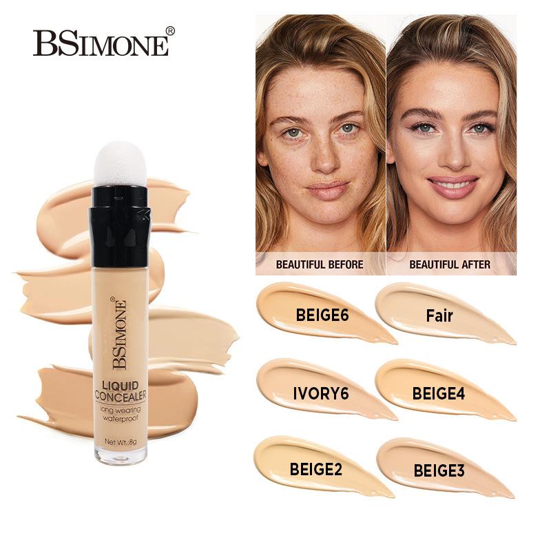 exclusive for cross-border bsimone concealer and moisturizer long-lasting liquid foundation moisturizing brightening skin color waterproof sweat-proof liquid foundation full figure