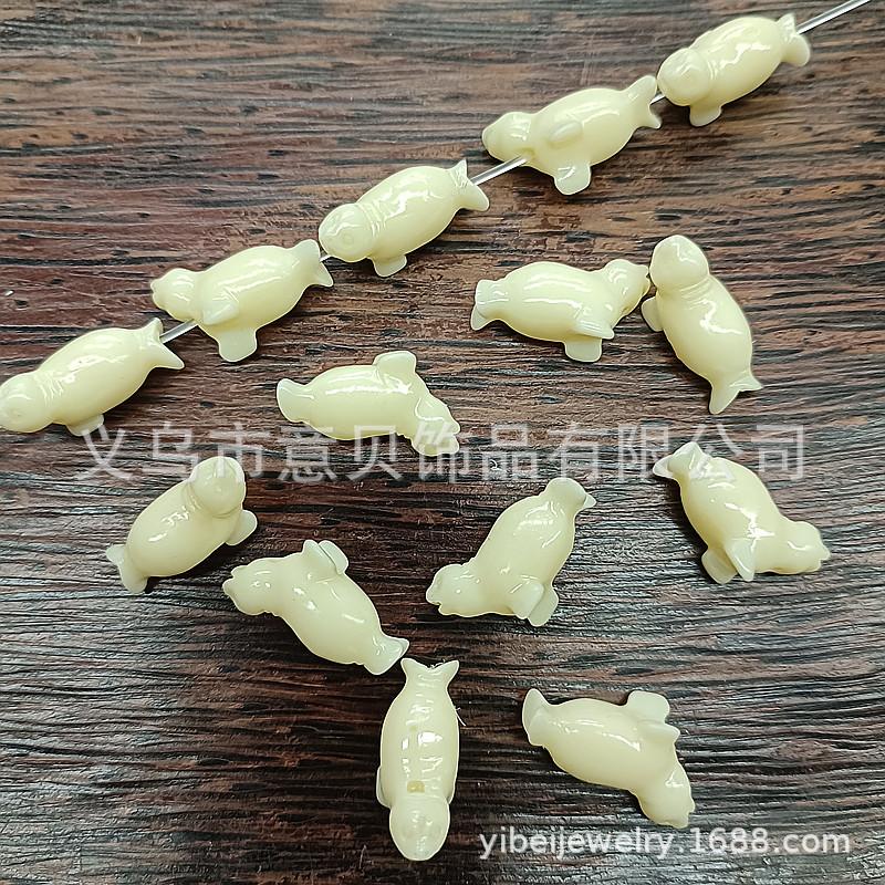 candy color three-dimensional sea lion loose beads 10mm powder pressure spacer beads bracelet necklace jewelry accessories diy material