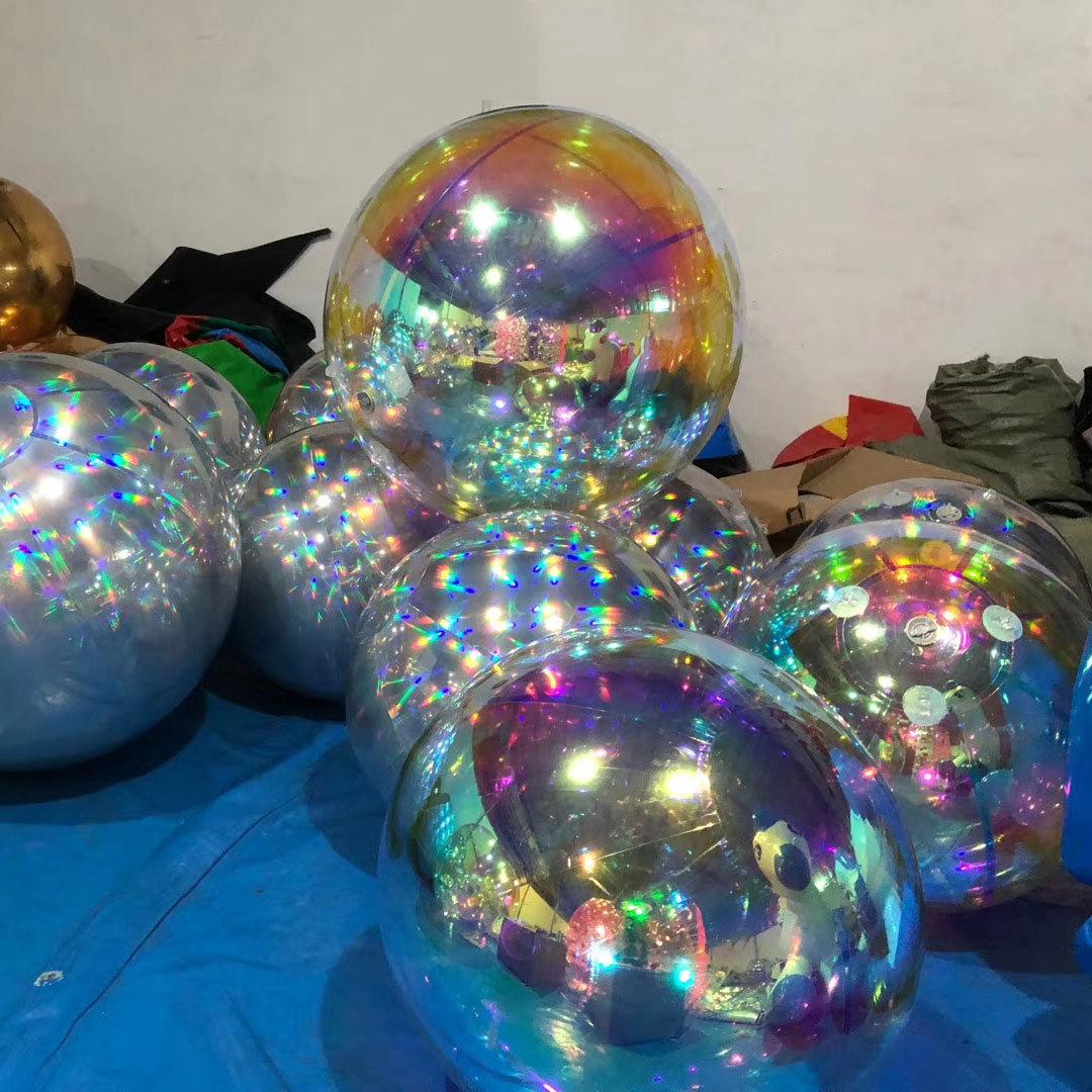 Inflatable Hanging Colorful PVC Mirror Ball Reflecting Light Balls Large Stage Bar Activity Decoration Inflatable Ball