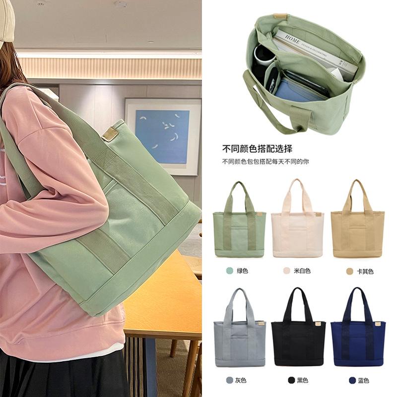 2022 new cross-border japanese and korean style high-end canvas bag lunch bag high-end ladies hand bag hot selling tote bag