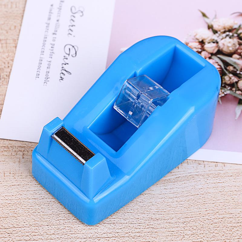 factory direct supply color transparent tape cutter labor-saving small size office tape base student journal tape dispenser details Picture