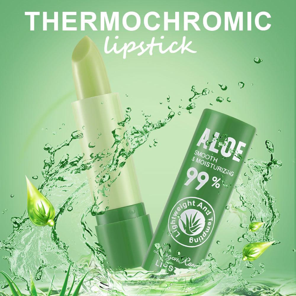cross-border color changing lip balm female moisturizing and nourishing full lips color changing plain lipstick fruit temperature changing aloe lipstick details Picture