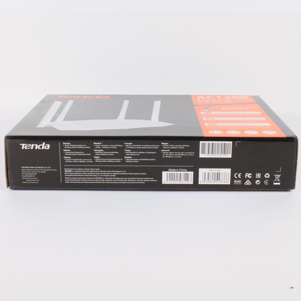 English Tenda Tengda Ac5s Wireless Router WiFi Dual-Band 5G 1200M English Router Specification drawing