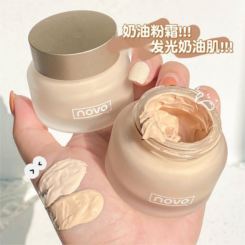 Novo Luxury Pet Soft Light Foundation Liquid Waterproof Sweat-Proof No Makeup Concealer Moisturizing Student Party Cheap foundation Cream