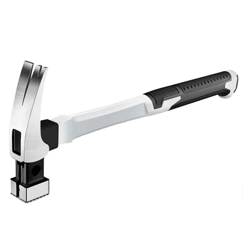 40 long plastic coated fiber handle hemp surface suction nail hammer claw hammer hand hammer square head right angle round head woodworking claw hammer Item Picture