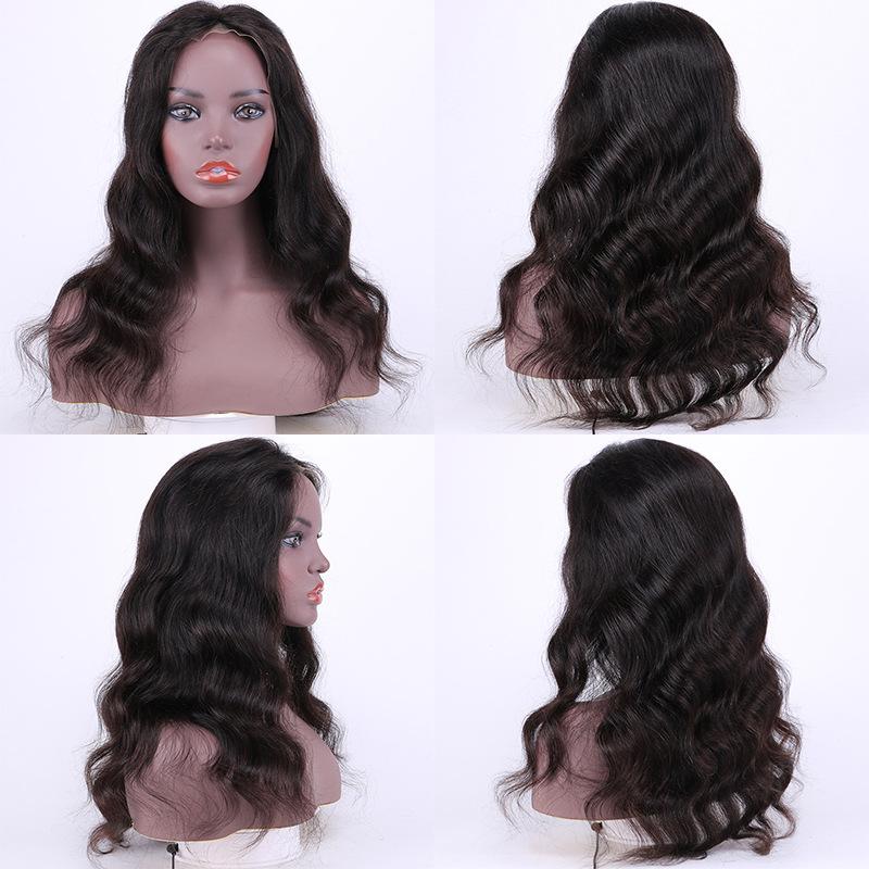 human hair former lace head cap 13 × 6 body front lace human hair wig yw187