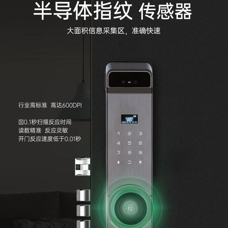 Graffiti wifi, face recognition, fingerprint, password, card swiping, video intercom, fully automatic, Spanish, Russian, Arabic, Portuguese, English, smart lock Specification image