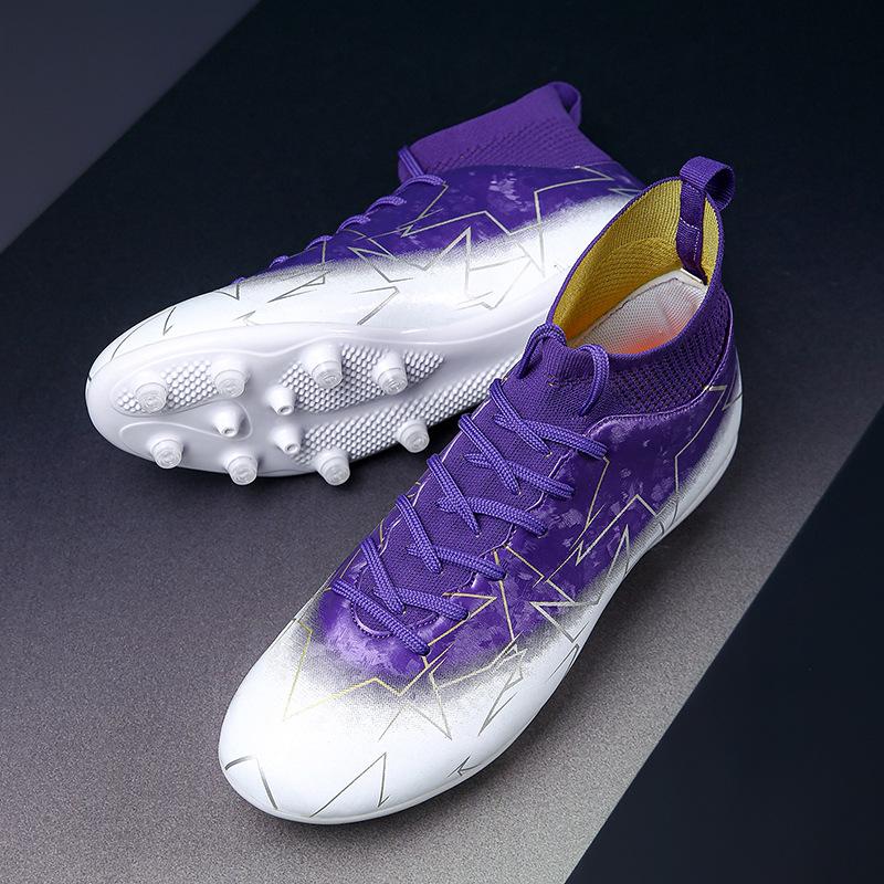 Cross-Border Foreign Trade High-Top Soccer Shoes Men's Wholesale FG Long Nail TF Broken Nail Student Adult Men and Women Training Football Shoes Specification drawing