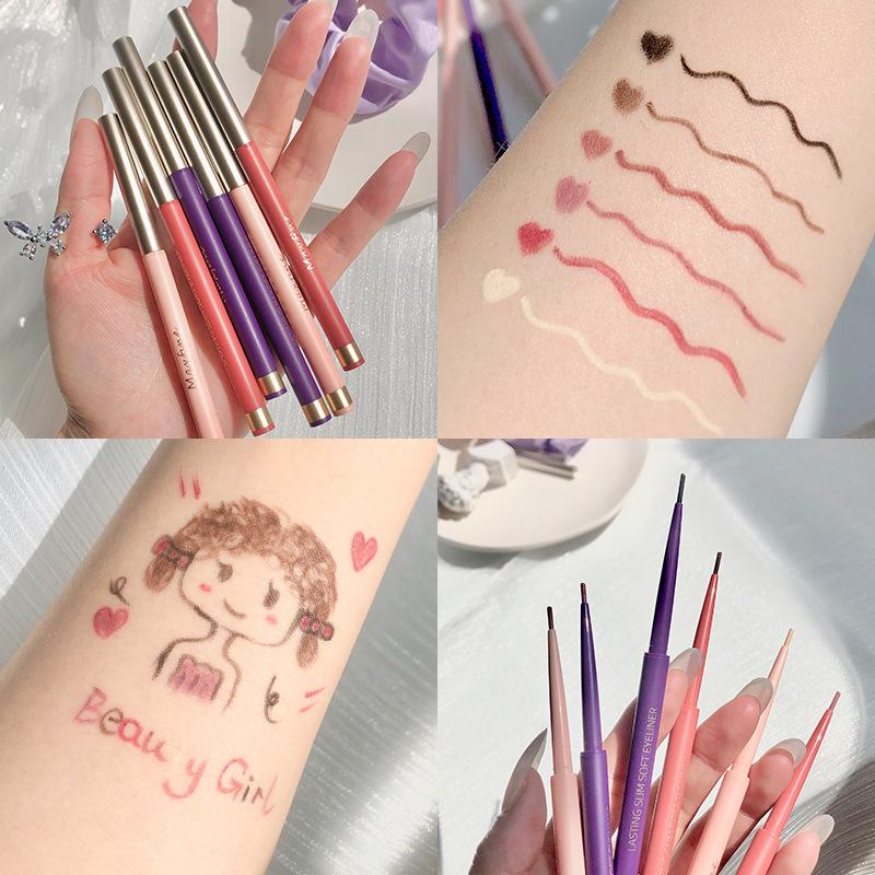 Maxfine Color Eyeliner Not Smudge Creamy Eyeliner Waterproof Inner Eyeliner Newbie Beginner details Picture