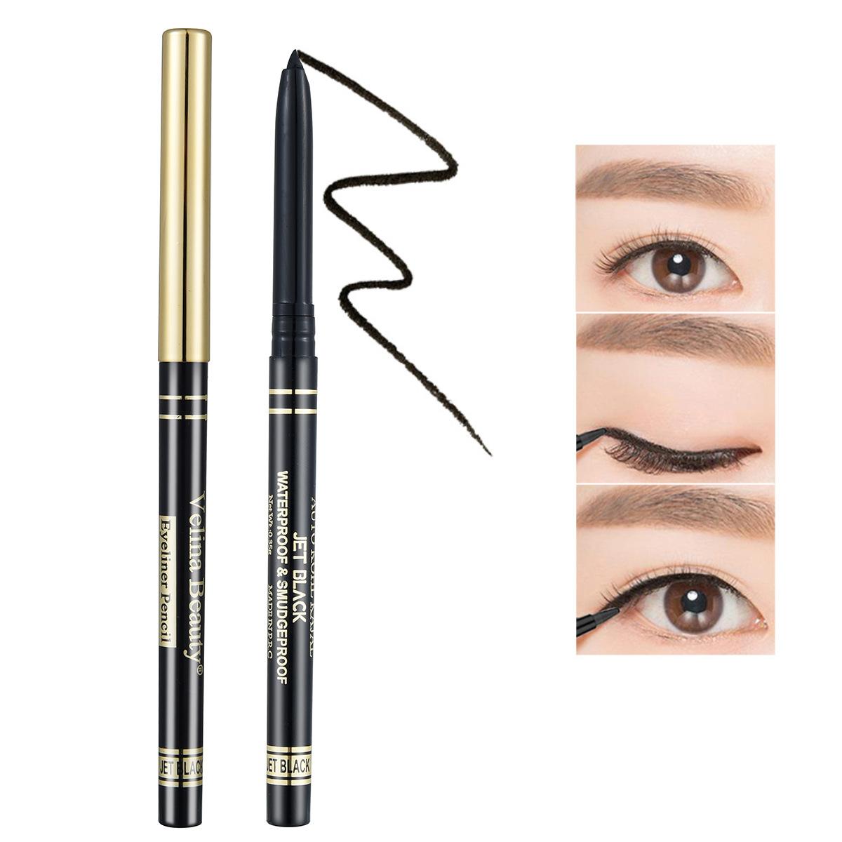 black white smooth color waterproof and oil-proof not smudge long-lasting precise painting eyeliner eye shadow pen details Picture