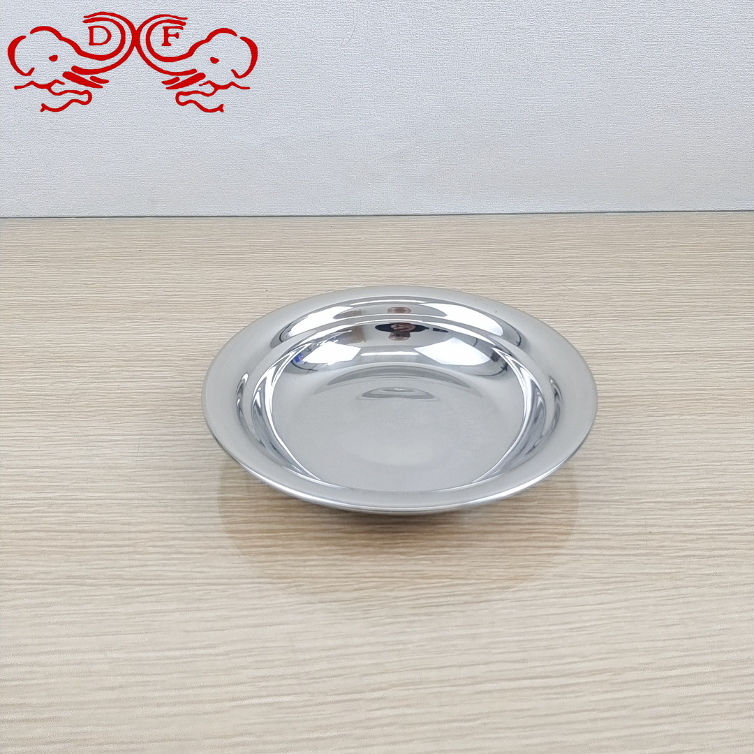 طبق DF688845، صحون فاتحة مسطحة على شكل الفولاذ غير القابل للصدأ Item Picture