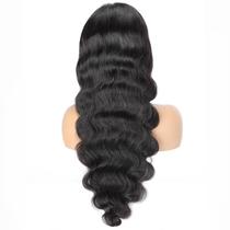 13x4 body lace frontal wig half lace head cover human hair wig factory cross-border supply