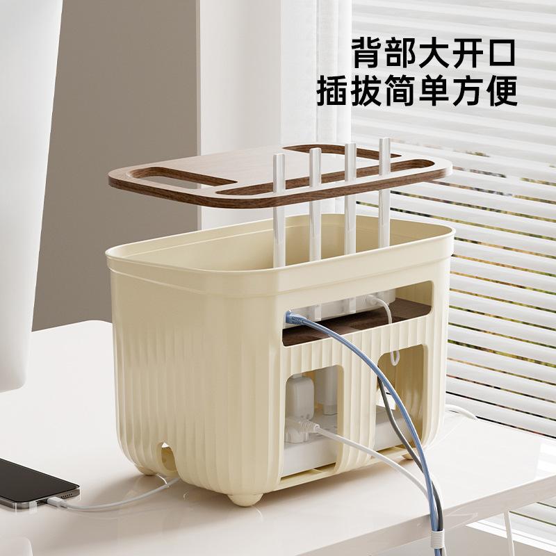 source manufacturers manufacture plastic household power cord desktop organize the shelves wifi wire router storage box Application Scenario